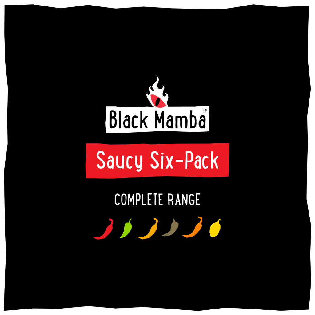 Saucy Six-Pack (6 x 180ml) - Black Mamba Chilli