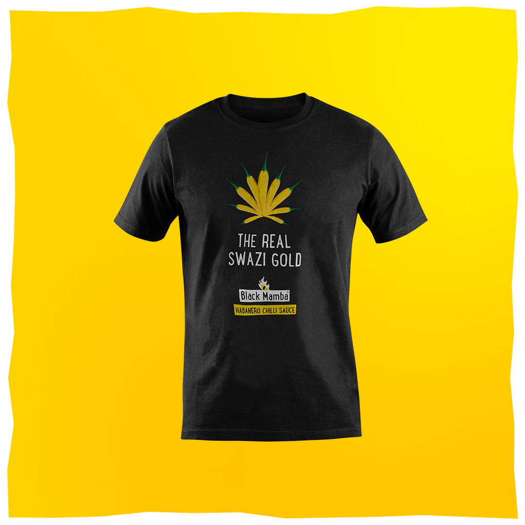 Black Mamba T-Shirt - Real Swazi Gold - Black Mamba Chilli